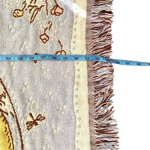 Disney Vintage Winnie the Pooh Woven Blanket Tapestry Throw Wall Decor - Picture 4 of 5